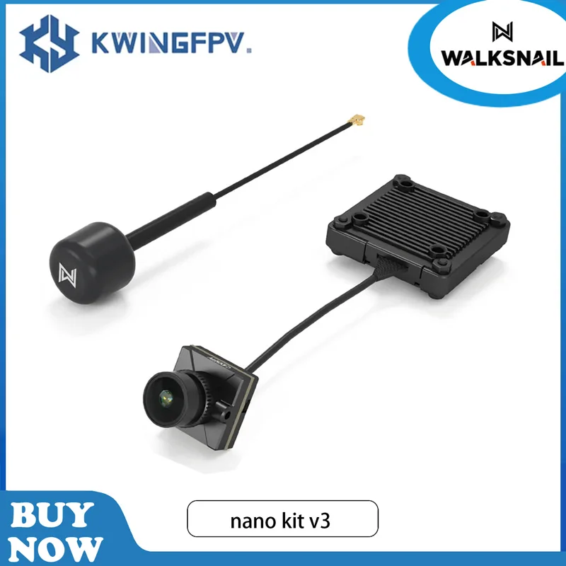 Walksnail Avatar HD Nano Kit V3 500MW/3.1-13V 1080P/60fps FOV160° 22ms Low Latency Built-in 32G Storage for FPV Drone