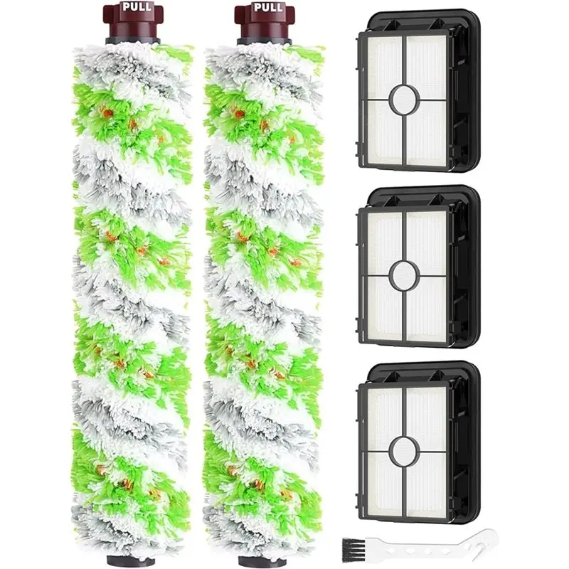 

Hot Sale-Compatible For Bissell Crosswave Pet Pro All In One Brush Filter Replacement 2 Multi-Surface Brush Rolls- Model Code 18