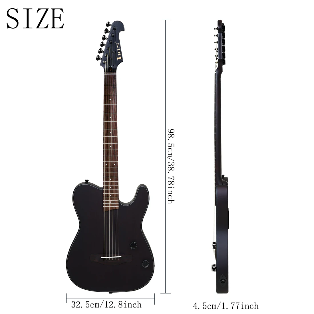 IRIN Electric Guitar Folk Wooden Single Board Guitar Professional Plucked Instruments for Electric Guitar Performing Playing