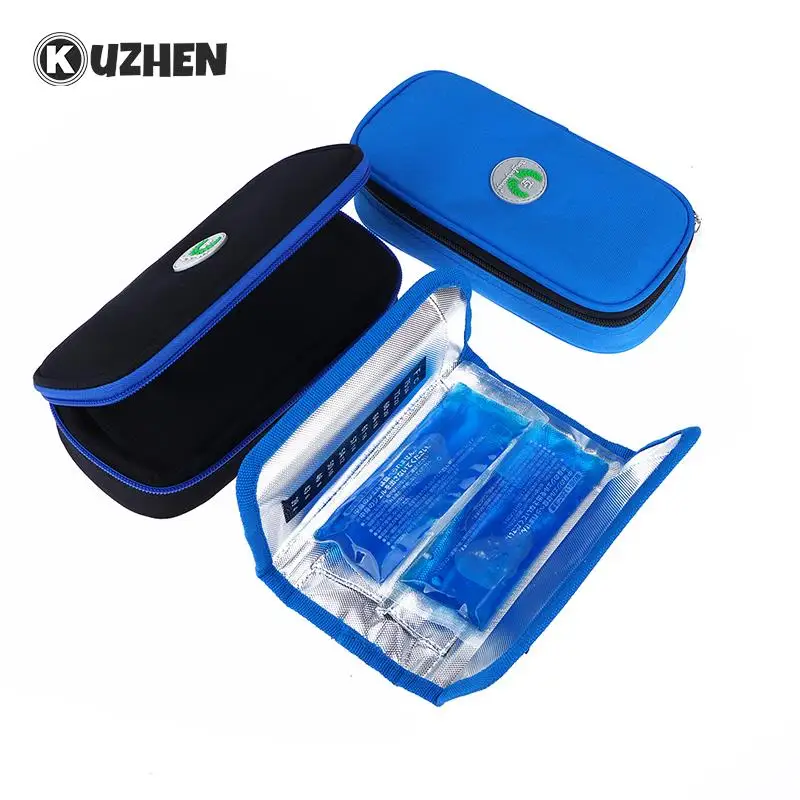 Portable Waterproof Insulin Cooling Bag With 2 Ice Packs Medical Pouch Cooler Pill Protector Thermal Insulated Organizer Case