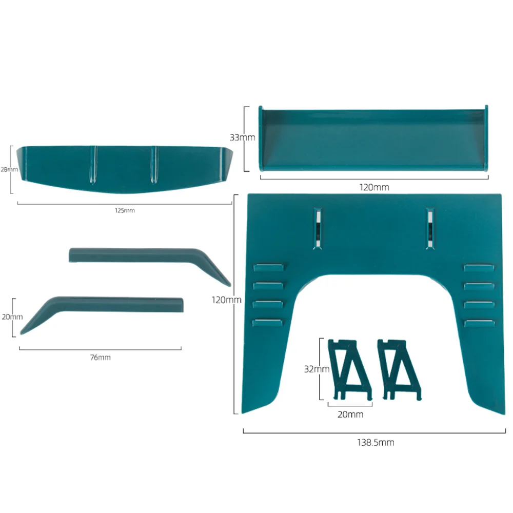 Déflecteur d'air de voiture RC, aile arrière, modelmicrophone, fenêtre, pare-soleil, ensemble pour WPL D12 1/10 RC Drift, pièces de mise à niveau, kit de décoration, 5