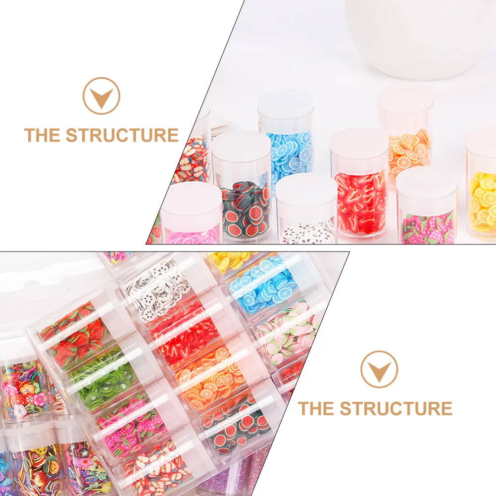 

Soft Polymer Clay Fruit 3D Decorations Diy Manicure Supplies Nail Art Slices Fruit Nail Art Slices