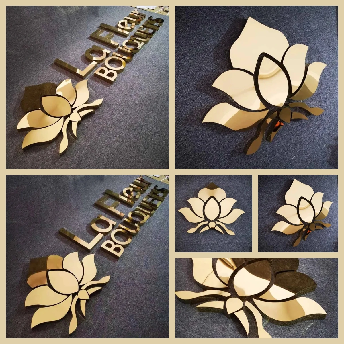 Customized 3D stainless steel gold letters, silver letters, personalized identification signs, factory direct sales