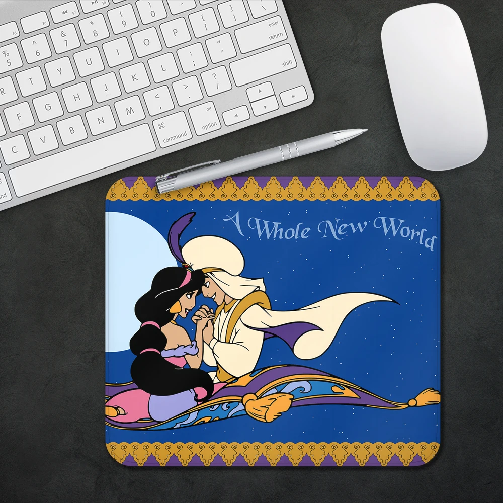 Tapis de souris de jeu Disney Aladdin Magic Lamp, XS, petit sous-marin pour PC Gamer, décoration de bureau, polymères de souris de bureau