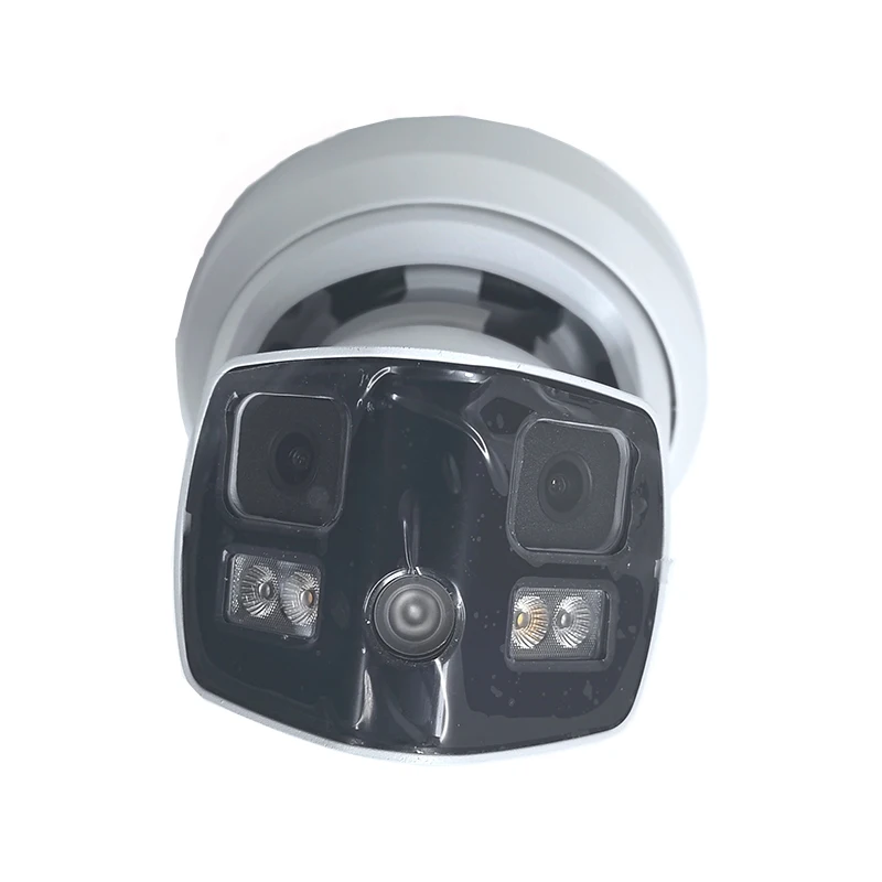 8MP 180°Wide Angle Dual Lens Dual Light POE IP Camera 4K 19:9 Full View AI Human Vehicle Face Detection Two Way Audio Outdoor