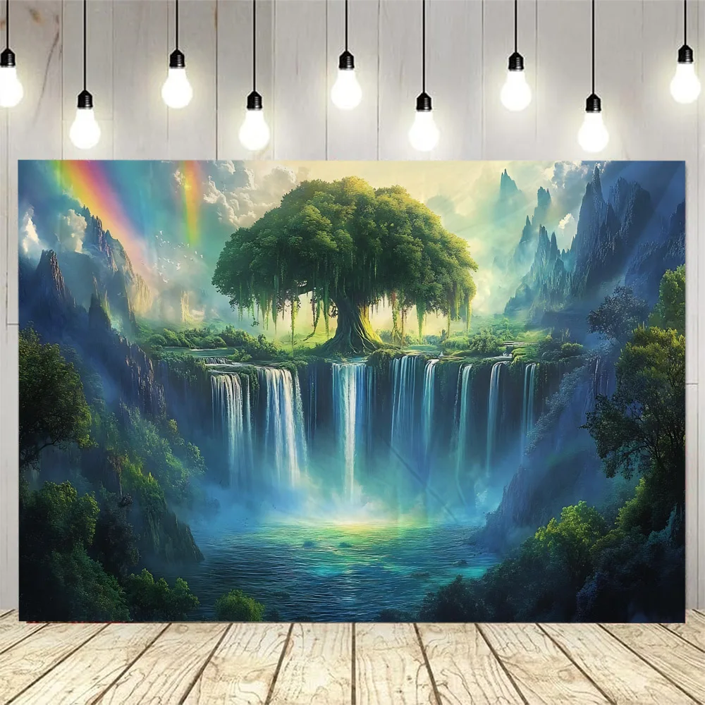 

Mysterious tree tapestry psychedelic scene wall hanging hippie home art decoration cartoon living room bedroom background cloth