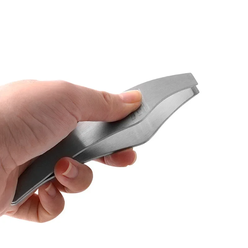 Pinzas de hueso de pescado de acero inoxidable, pinzas para alimentos, herramientas de depilación, pinzas para jamón en ángulo, alicates de cocina, herramienta para mariscos