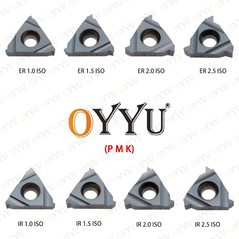 OYYU ER IR 11ER 16ER 22ER ISO 1.0ISO 2.0ISO 3.0ISO Thread Inserts Efficient And Durable Processing P M K CNC Lathe Turning Tool