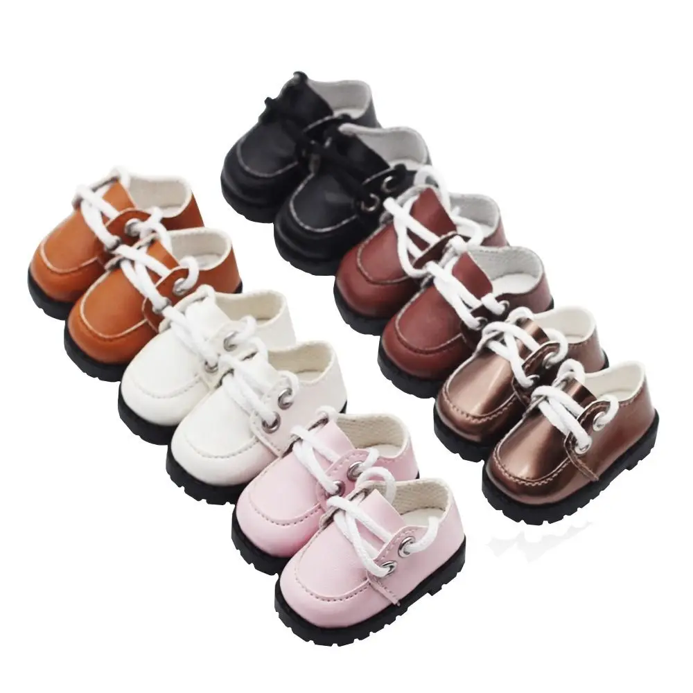 20cm Cotton Doll Shoes Clothes Accessories For 1/12 Dolls PU Leather College Style Shoes Doll Fashion Boots DIY Doll Gift Toys