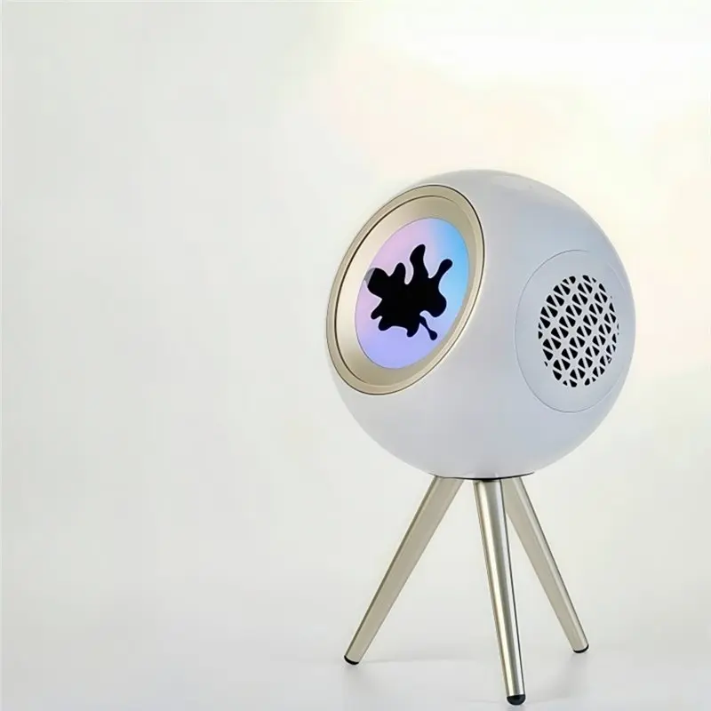 Y47A Ferrofluid Music Rhythm Lamp 30W Bluetooth Speaker Magnetic Fluid Visual Display, Black