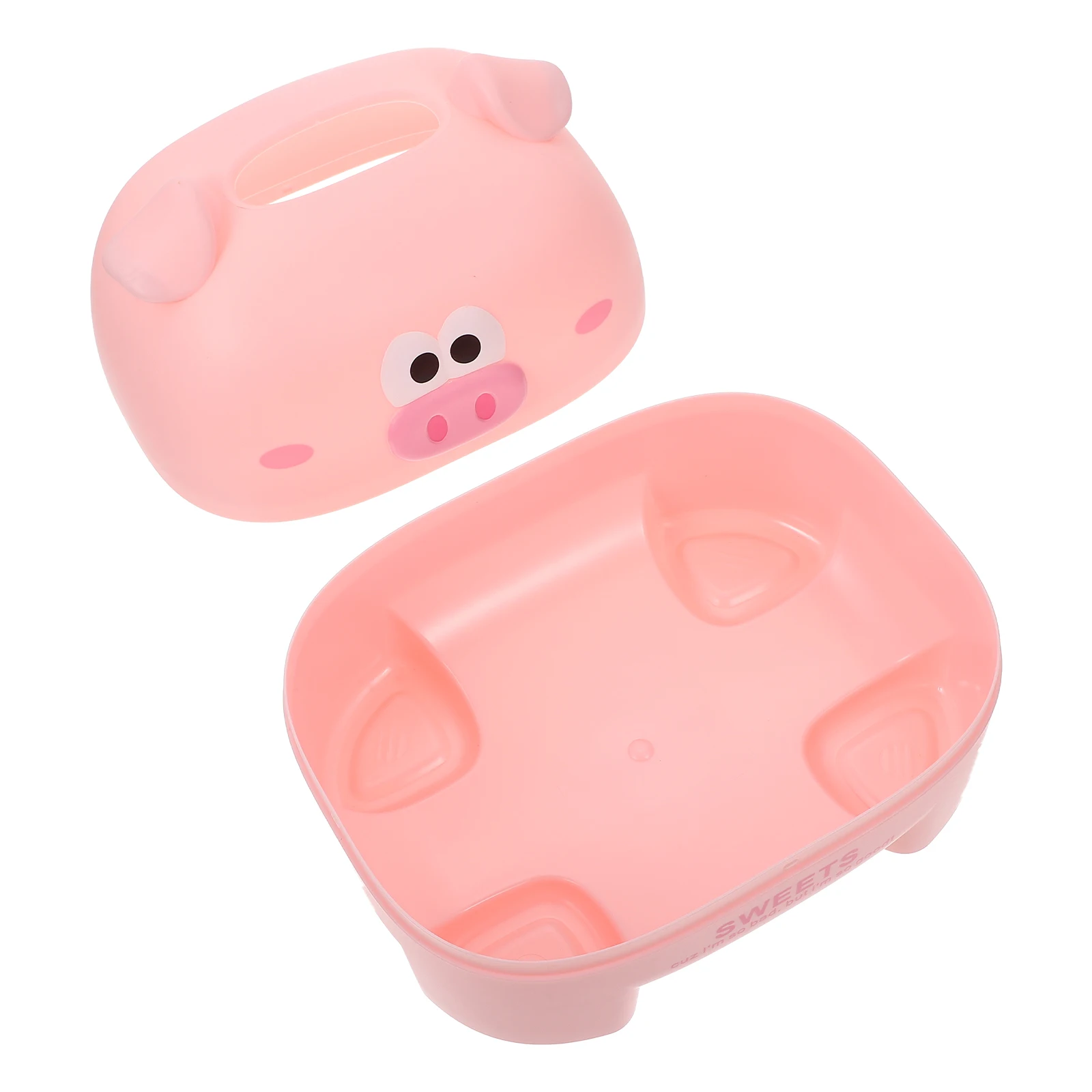 

1pc Pig Shaped Tissue Box Large Capacity Desktop Napkin Holder Pink Home Decor Storage Box ABS Material Stable Structure