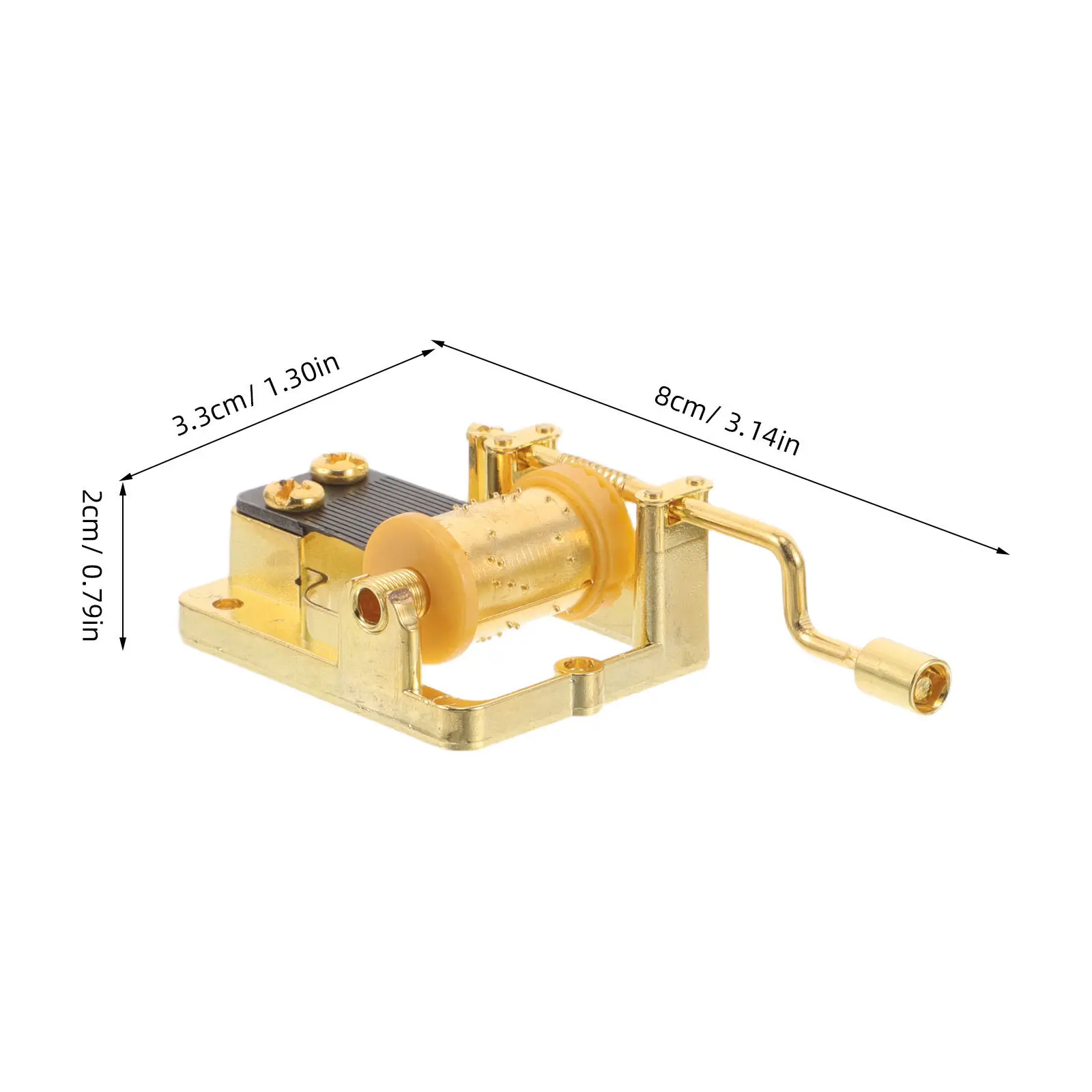 4Pcs Music Box Mechanism Hand Crank Replacement DIY Movement Parts for Craft Repair Smooth Sound Portable Use Crank Music Box