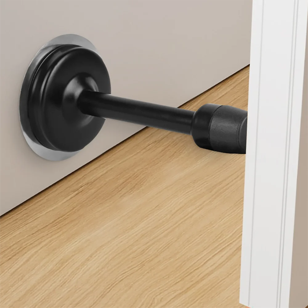 

Stainless Steel Door Stops Wall Mounted Door Stopper with Rubber Punching/No Punching Door Holder Catch Floor Fitting Screws