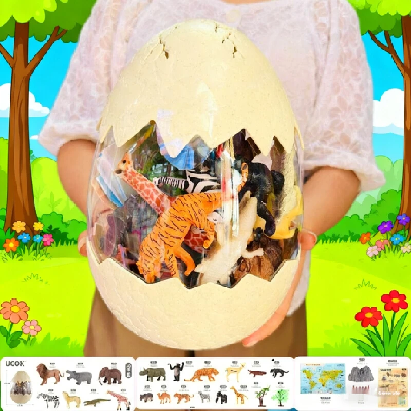 

Детская большая игрушка-яйцо динозавра Юрского периода, набор динозавров, трицератопса, мир тираннозавра Рекса, серия, имитация модели животного, сцена