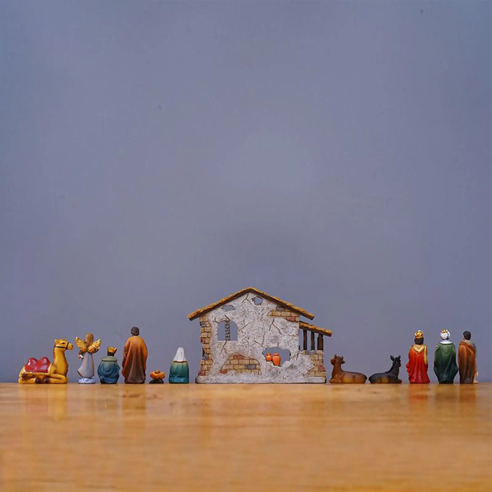Christmas Nativity Set Manger Nativity Scene Holiday Decor Christmas Decorations Miniature Figurines For Indoor Outdoor Office