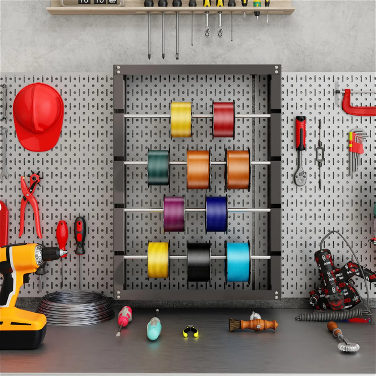 

Стойка для катушек из оцинкованной металлической проволоки с 4 стержнями