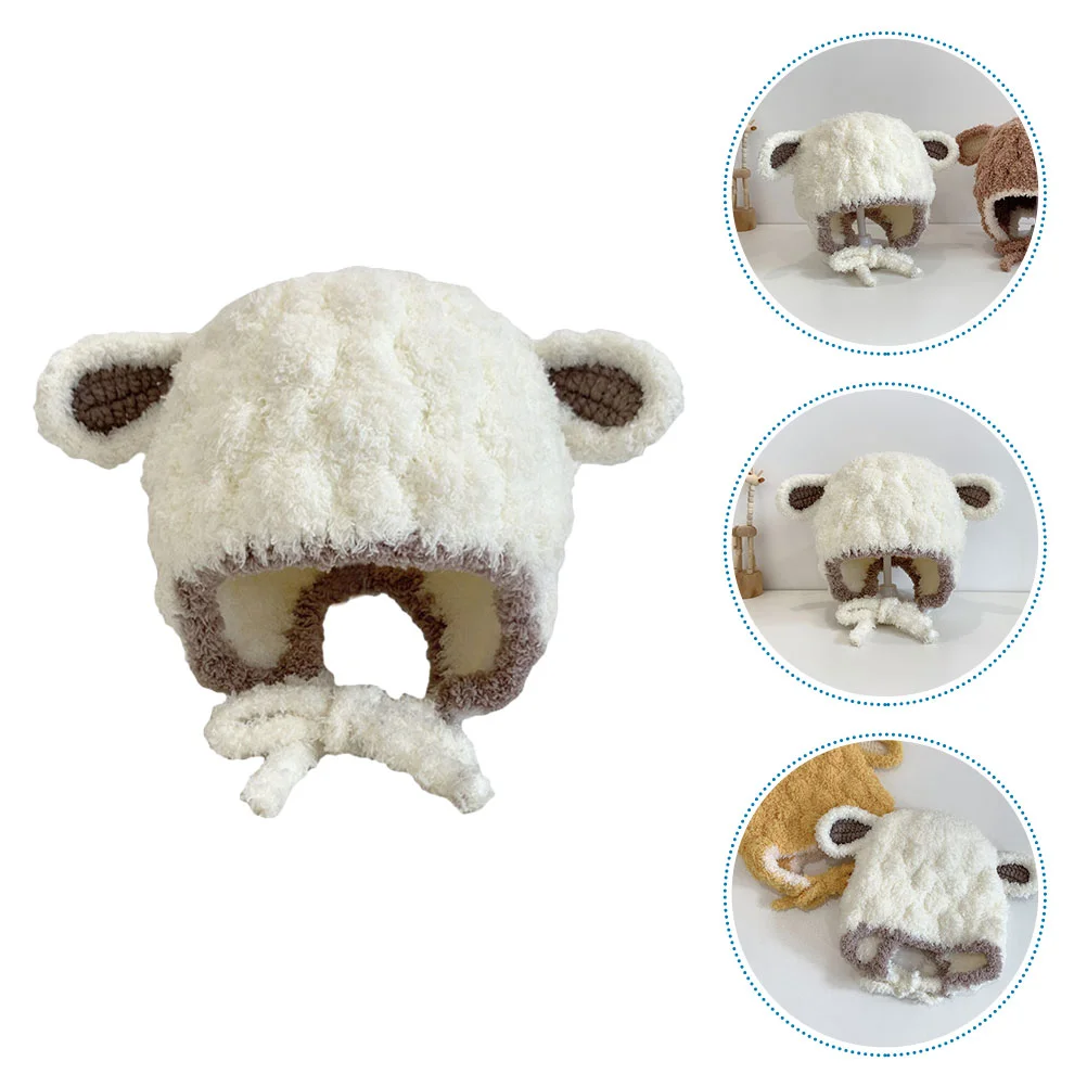 Baby Hat Newborn Plush Girls Clothes Children Ear Bridegroom Ladies Winter Hats