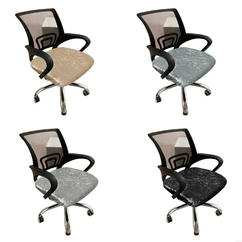 Elastic Cover Velvets Surfaces Easy Maintenance Solid Color Collection Home Office Use Y5GB