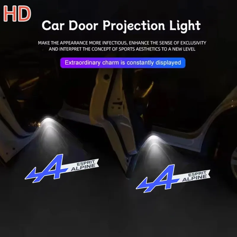 2Pcs Car Door Welcome Lamp Laser Projector Logo Ghost Shadow Lights For Duster Sandero RS GT Sport
