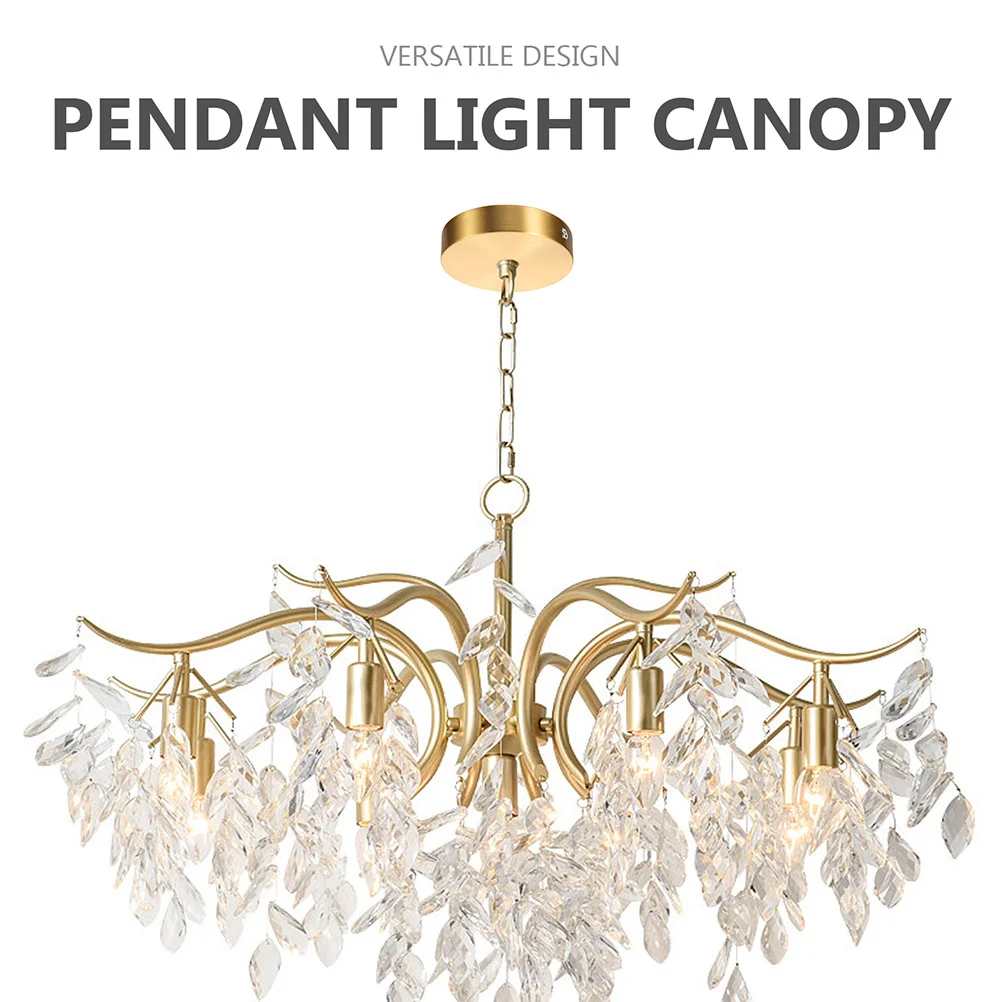 2pcs Brass Ceiling Canopy For Chandelier Modern Pendant Light Base Plate Diy Design Wall Lamp Mount Hanging Fixture Hardware