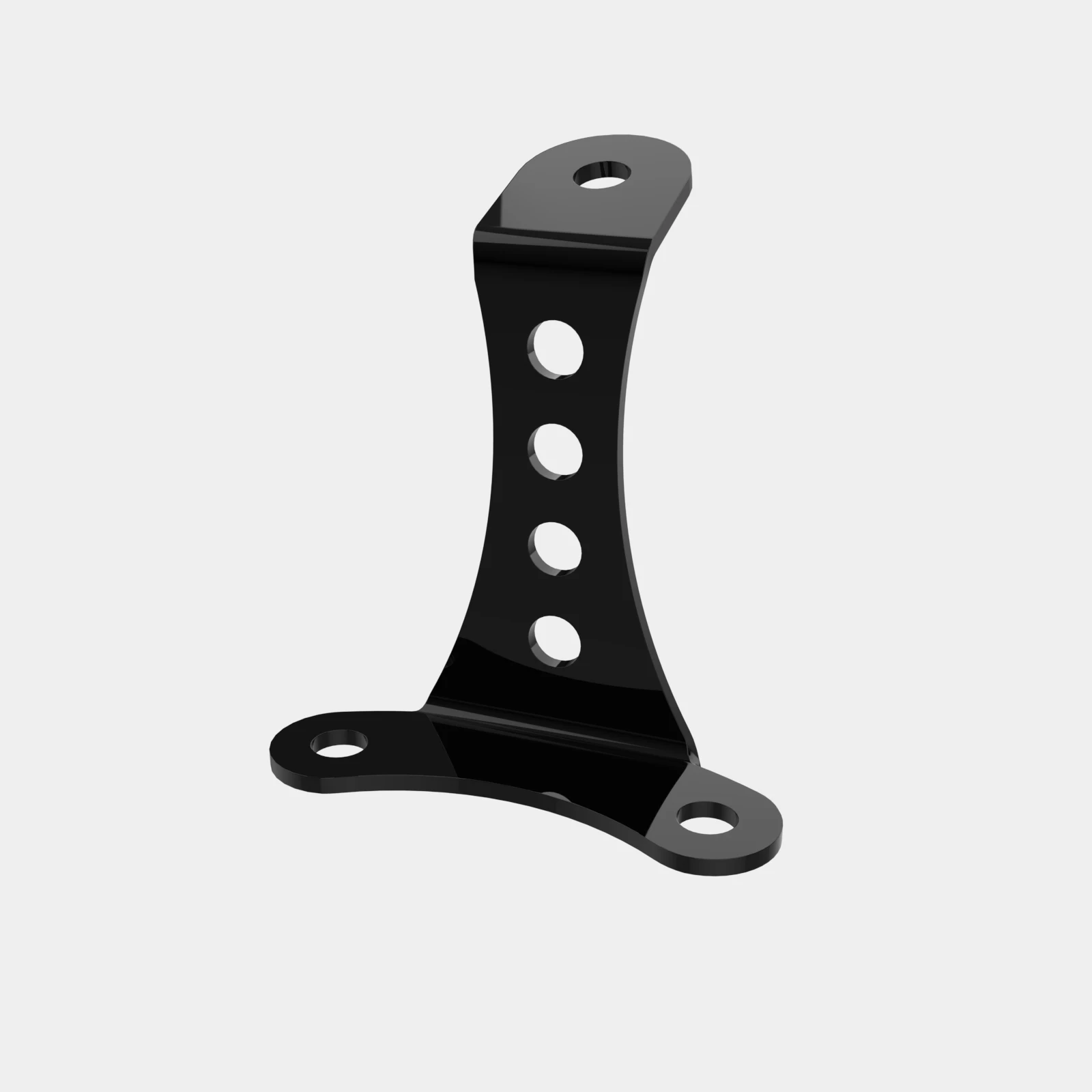 HCMT Gloss black No-Brow Headlight Mount Harley Sportster Big Twin Triumph Universal 3.5