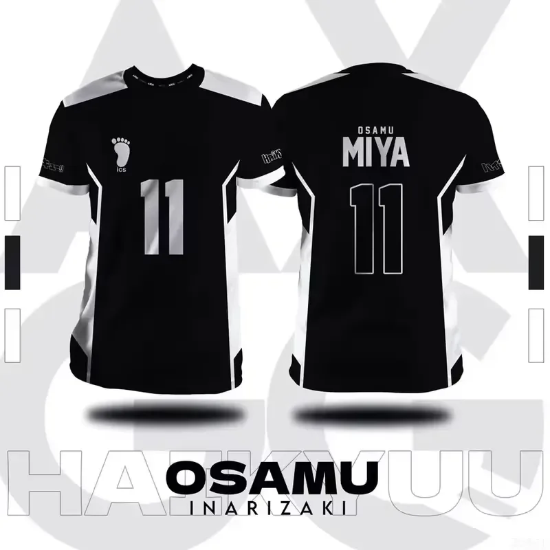 3D Printed Men's Summer T-shirt Plus Size Haikyuu Inarizaki Anime Cosplay Breathable Short Sleeve Top 2026 Fashion Streetwear