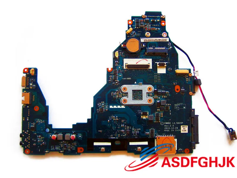 Original Motherboard FOR Toshiba Satellite C660D C665D K000128550 PWWBE LA-6849P Test Free Shipping