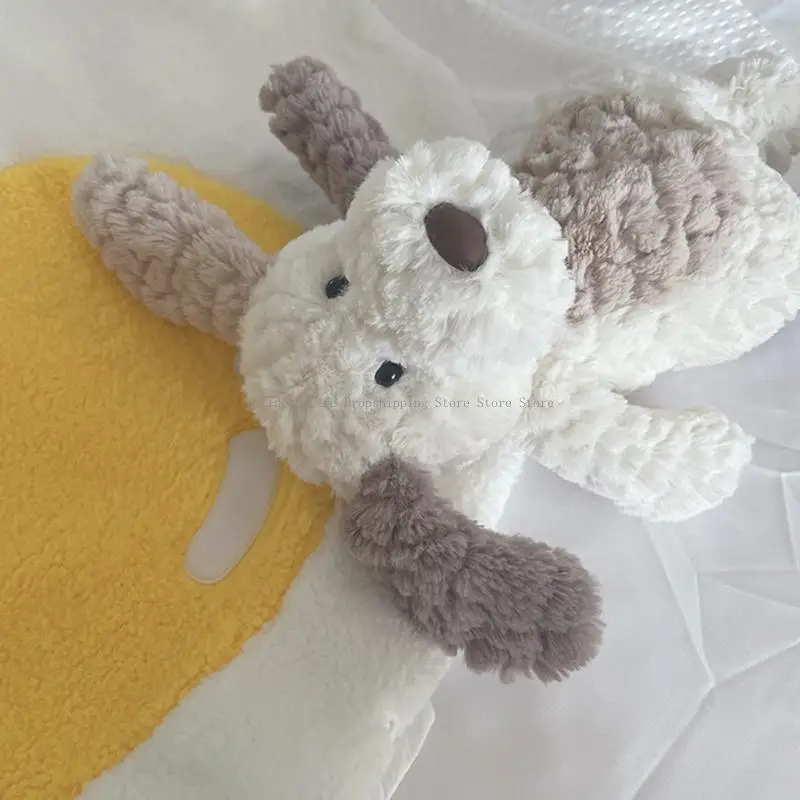 لعبة الكلب المحشوة بالقطيفة وسادة رمي جميلة للأطفال والكبار مريحة ومهدئة