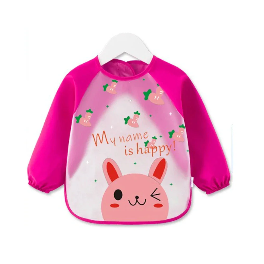 Kids Waterproof Bib, Outerwear Smock, Baby Feeding Clothes, Painting Reverse Wear, Infant Bib, Soft Durable image 5