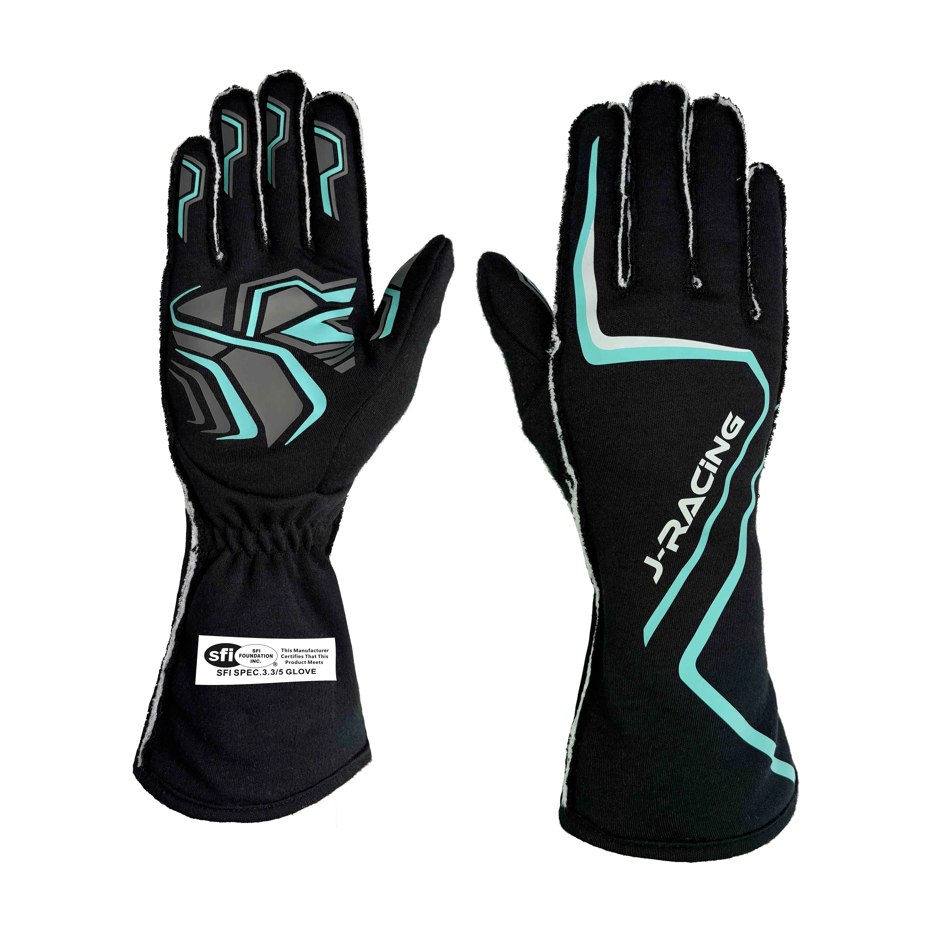 FI 3.3/5 Guantes de carreras resistentes al fuego, retardantes de fuego de aramida, una pieza de doble capa, guantes de carreras para conductores de automóviles # Color: Motorsport glo