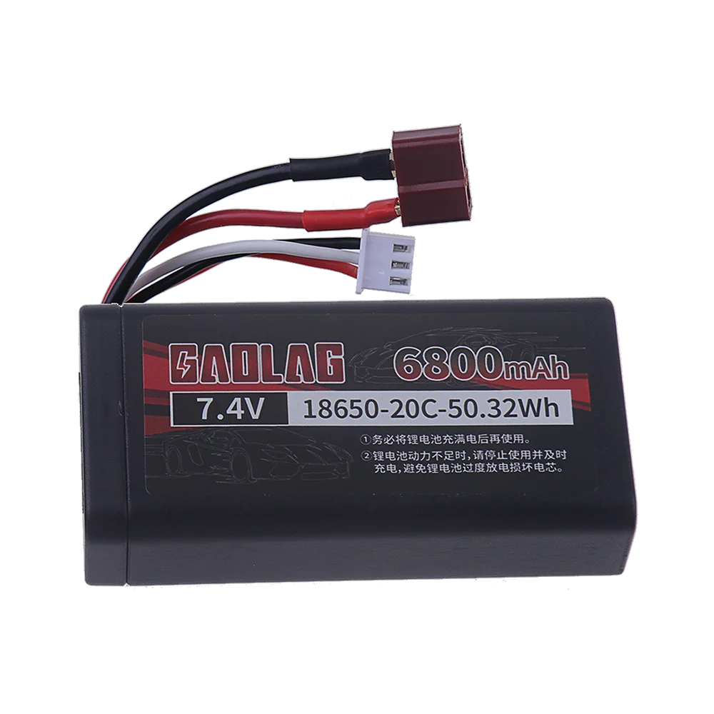 7.4V 6800mAh 18650 Lipo Battery for Wltoys 10428 /12428/12423 battery Waterproof and Fireproof RC Car Parts 2S For Wltoys 144001