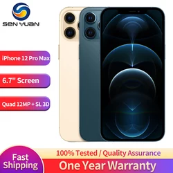 Apple iPhone 12 Pro Max 5G Mobile Phone Face ID NFC Triple 12MP IOS A14 Bionic Hexa Core 128/256/512GB 6.7''  12 Pro Max phone