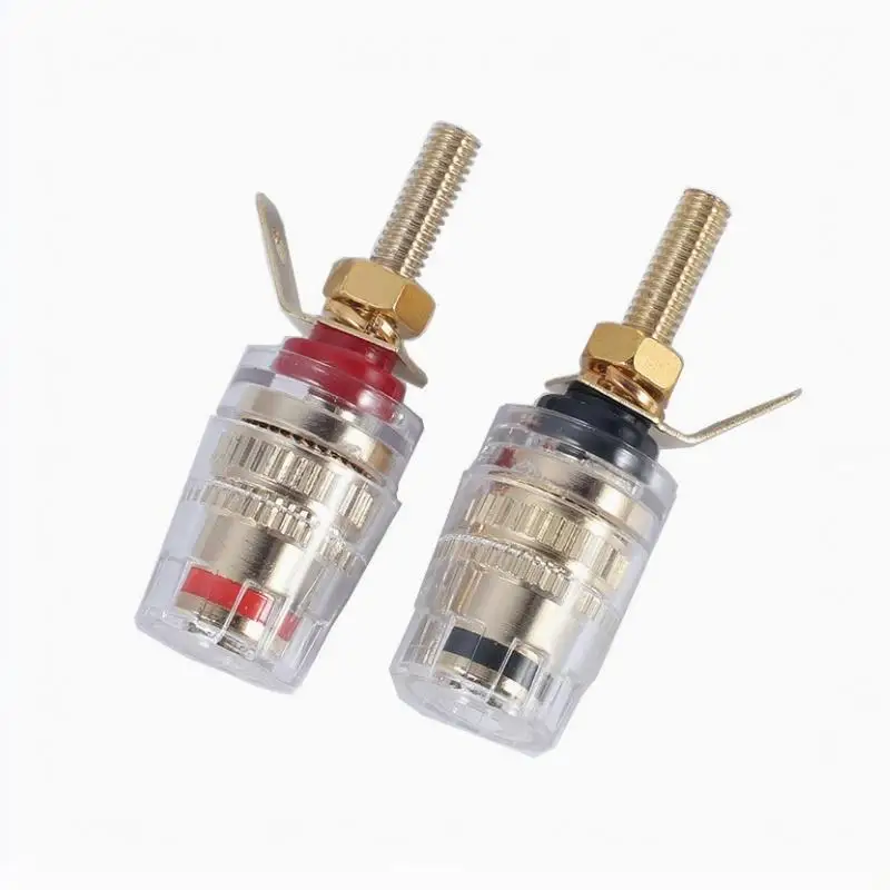 2Pcs 4mm Brass Speaker Amplifier Binding Post Terminal for Banana Plug Audio Connector DIY Tool Accessory and Repair Set