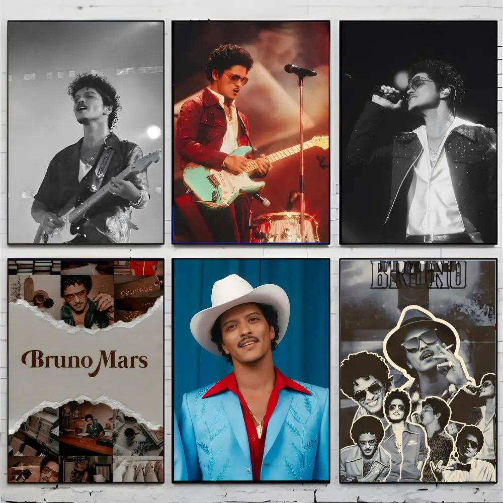 S-Singer B-Bruno Mars Poster Premium Decor Art & Gift for Household Lounge Home Ornaments