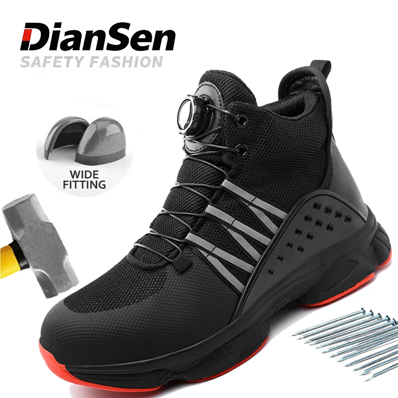 

Мужская рабочая обувь, защитные ботинки со стальным носком, дышащая защитная обувь с защитой от проколов, мужская промышленная обувь, неразрушимые рабочие ботинки