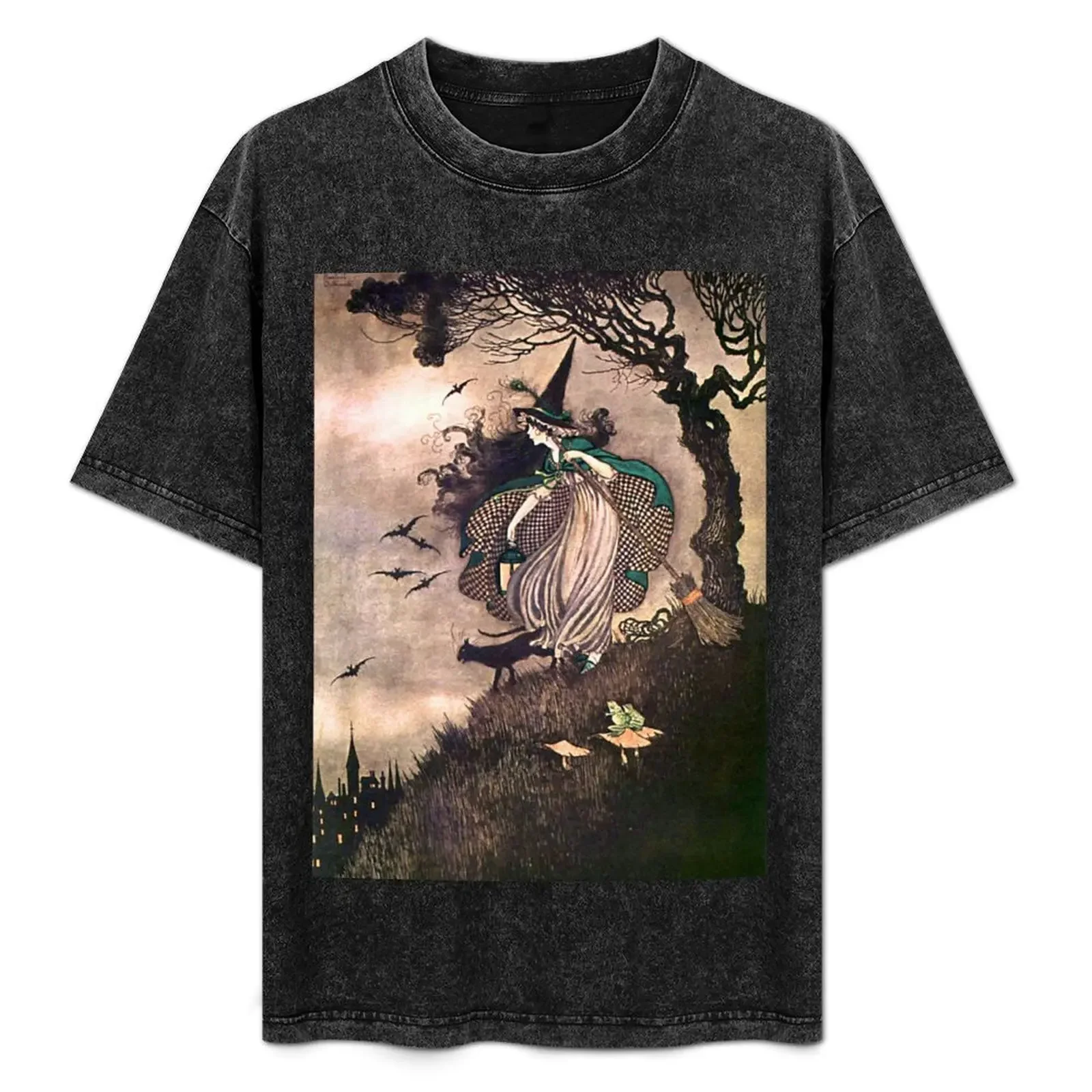 The Little Witch - Ida Rentoul Outhwaite T-Shirt plus sizes summer top korean fashion graphics vintage t shirt men