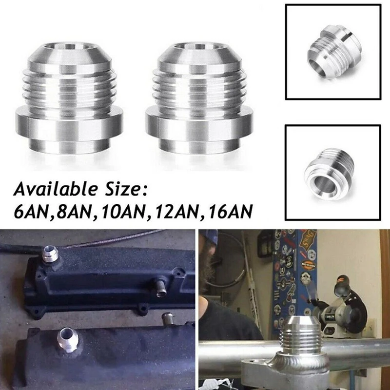 

6061T6 Aluminum Alloy Male Billet Welded Joint ON/Weld in Bung for AN20 AN16 AN12 AN10 AN8 AN6 AN4 AN3 Sizes