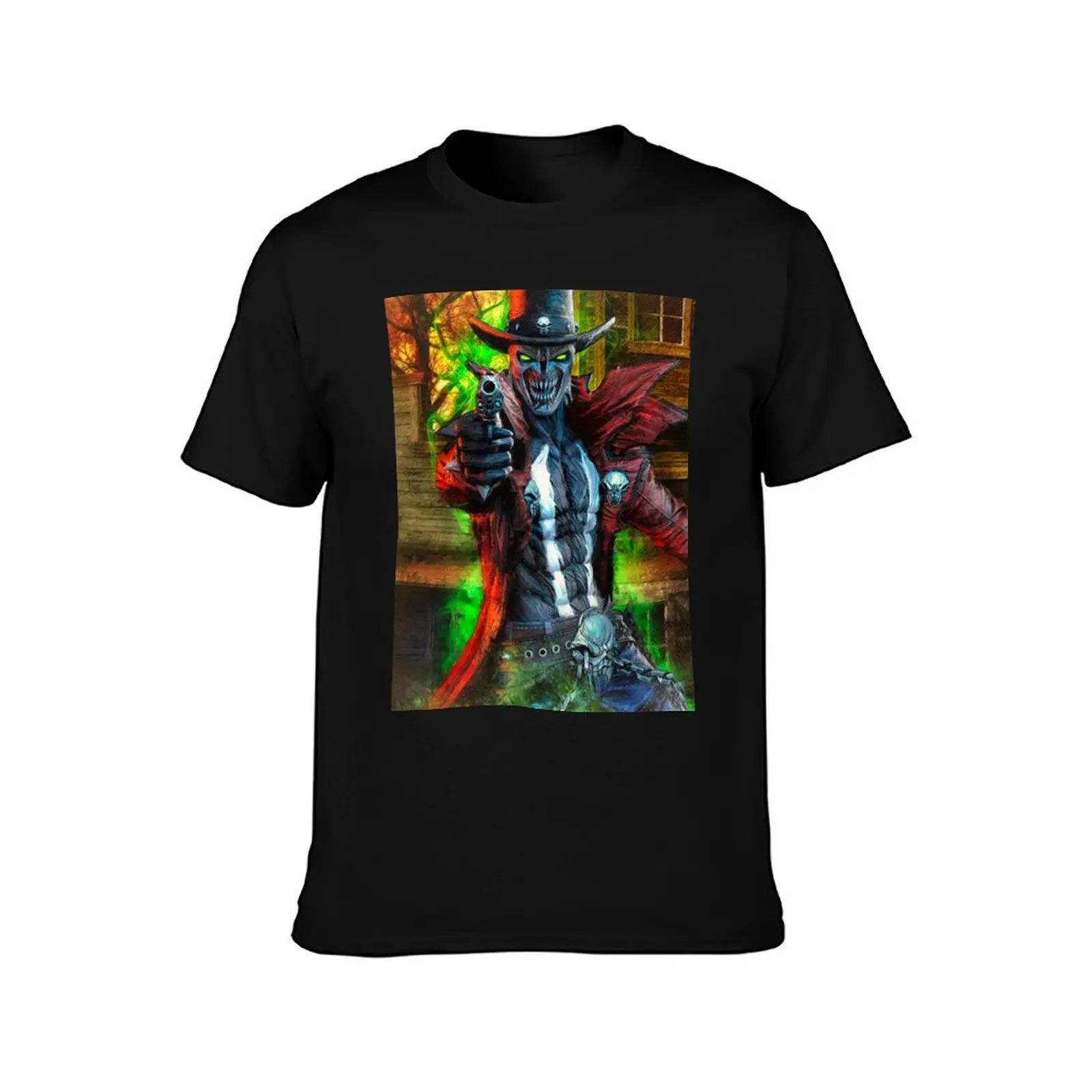 Gunslinger Spawn T-Shirt Summer Casual Cotton Tee Oversized Streetwear Tops Vintage Graphic Print Loose Fit Short Sleeve