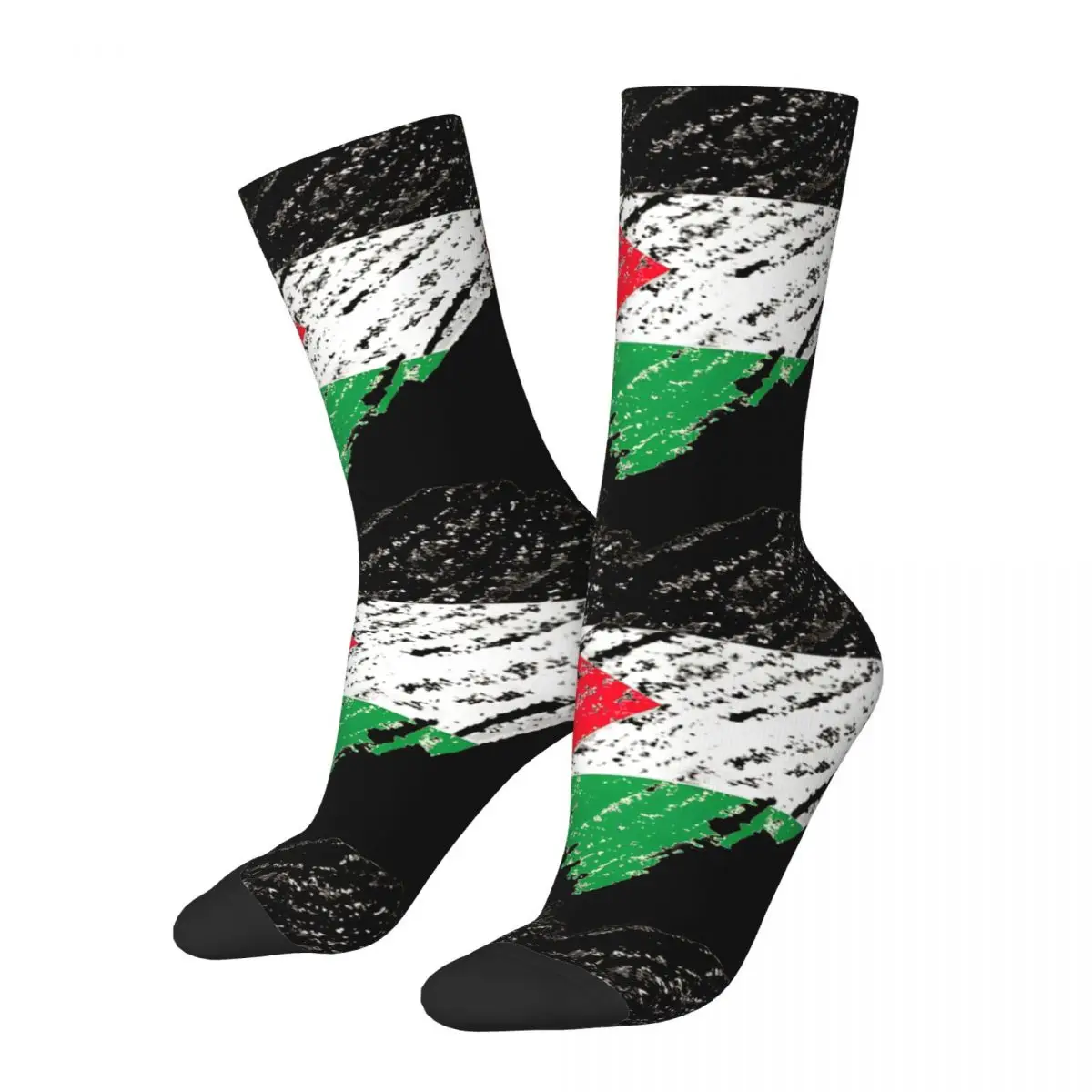 Funny Happy I Love Flag Scribble Vintage Harajuku Palestines Hip Hop Novelty Pattern Crew Crazy Sock