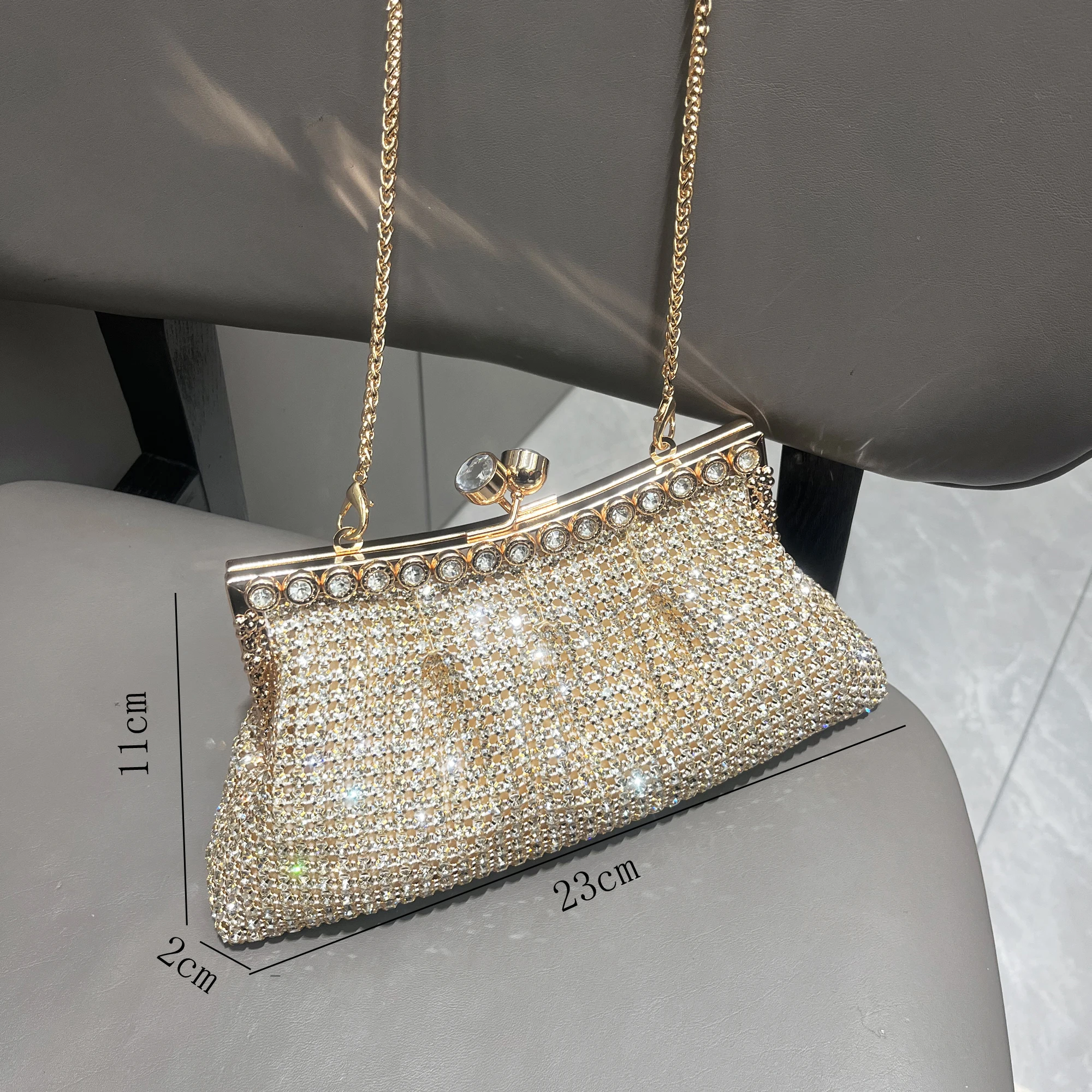 Handle Rhinestones Evening clutch Bag Purses and handbag luxury Designer shiny Crystal Clutch purse bucket bag shoulder bags