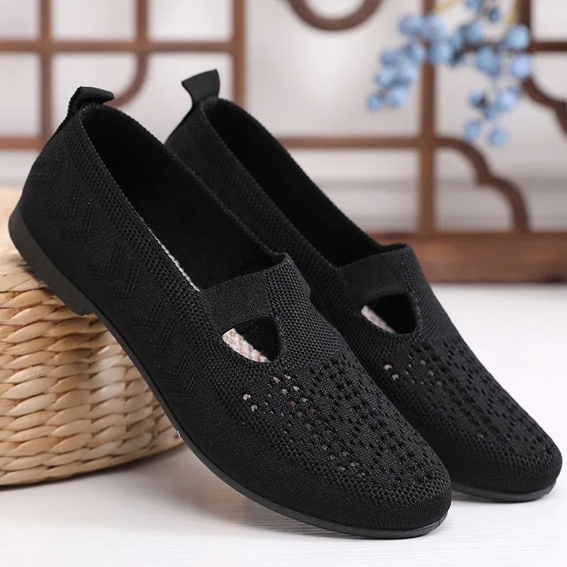 Women Vulcanized Shoes 2024 New Fashionable and Breathable Summer Flat Bottomed Casual Anti Slip Sports Comfortable Mesh Shoes