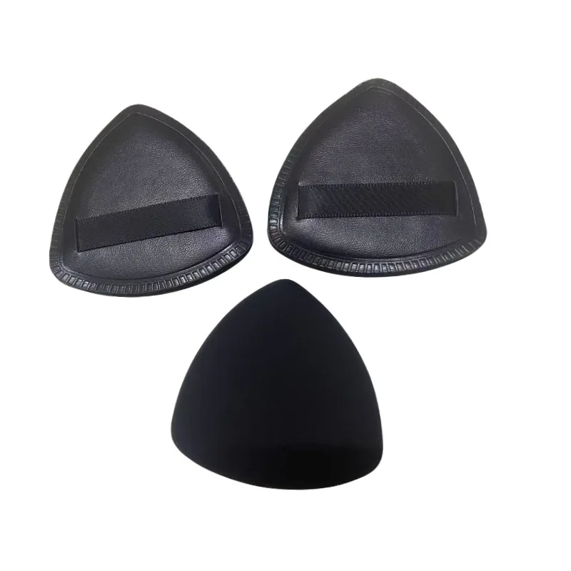 Professional Soft สามเหลี่ยมสีดําแป้งพัฟแต่งหน้าเบาะผู้หญิงคอนซีลเลอร์ Foundation แป้งพัฟเปียกและแห้ง Dual-ใช้แต่งหน้า