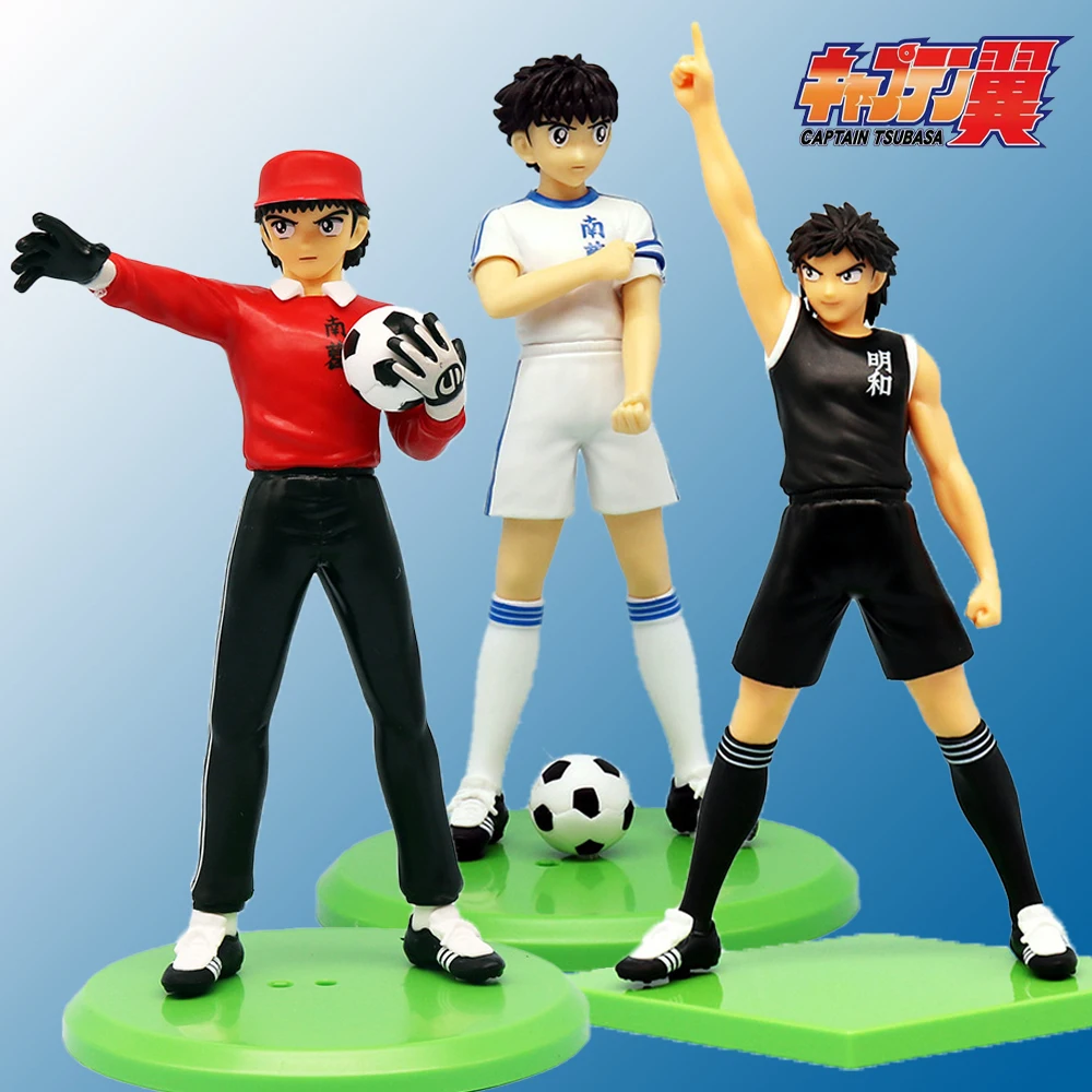 18cm Captain Tsubasa Anime Figure Ozora Tsubasa Action Figures Hyuuga Kojirou/Wakabayashi Genzou Figurine Collection Model Toys