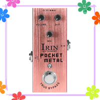 IRIN Pocket Metal Electric Guitarra Effect Pedal Metal Distortion Effect True Bypass Pedal Midrange Adjustment AN-04 Guitar Part