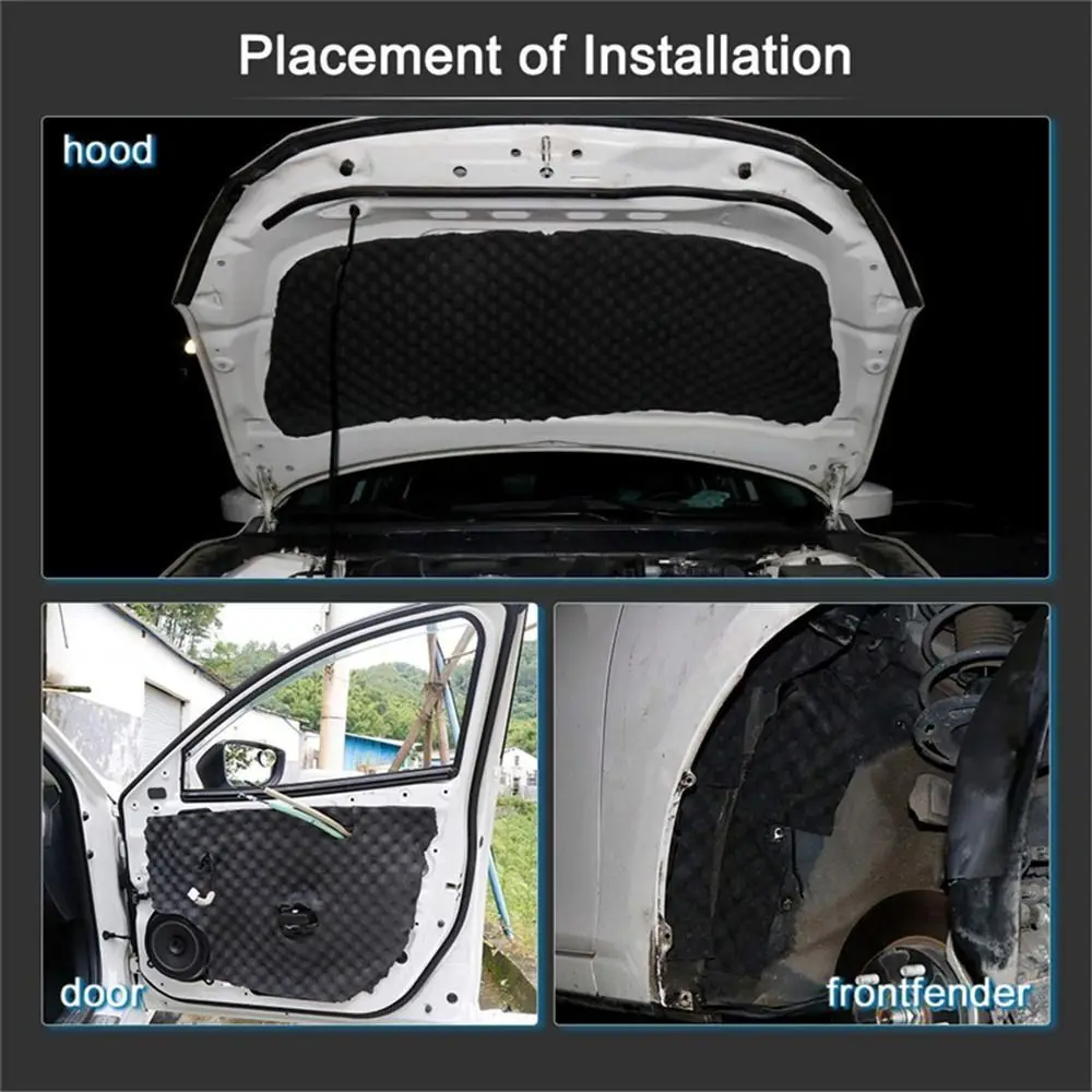 100*50*2cm Car Truck Thermal Proofing Pad Car Foam Deadener Sound Deadener Mat Sound Insulation Cotton Car Soundproofing Foam