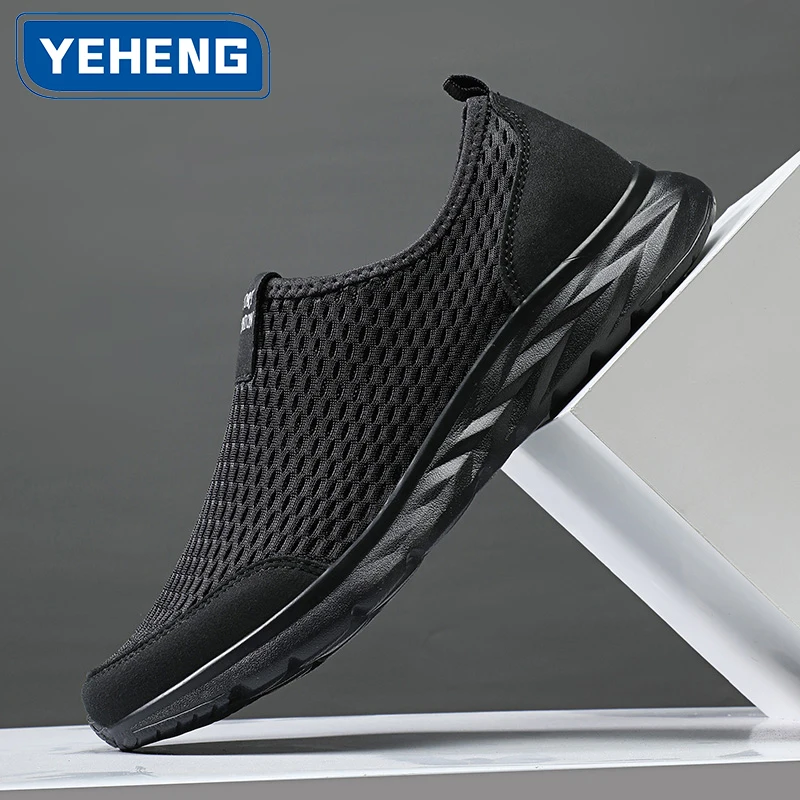 

Повседневная мужская обувь с дышащей сеткой, летние кроссовки, мужская уличная прогулочная обувь, мужские легкие сандалии без шнуровки, Zapatos De Hombre