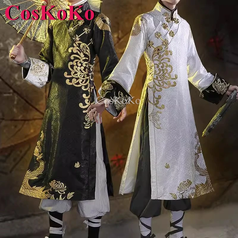 Coskoko Witte Bewaker En Zwarte Bewaker Cosplay Spel Identiteit V Kostuum Knappe Mode-Uniformen Halloween Partij Rollenspel Kleding