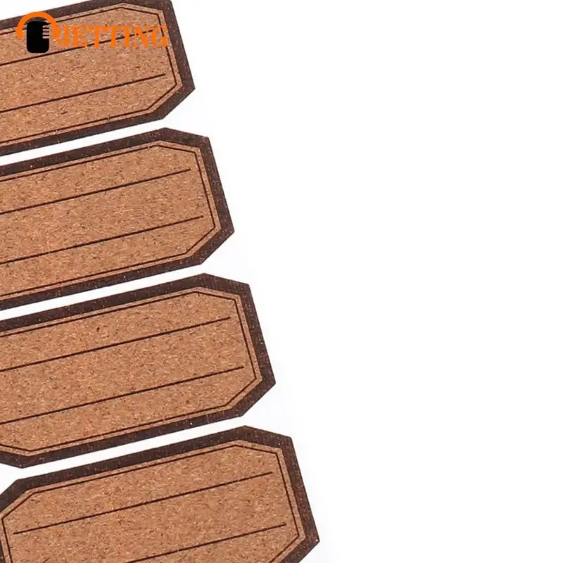 3-96Pcs Paper Wooden Labels Stickers Bottle Self-adhesive Stickers Craft Essential Kitchen Spice Jars Tags