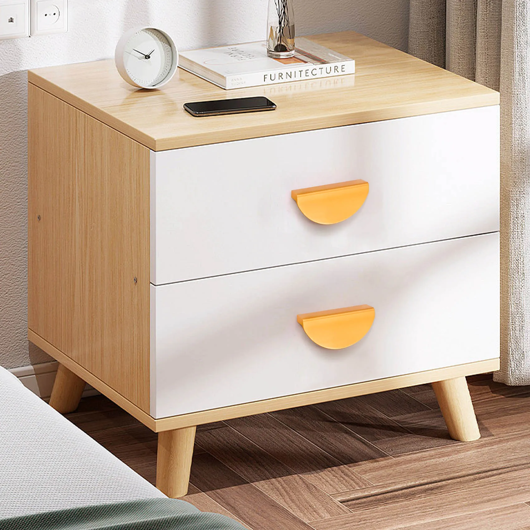 ABZV-8Pack Champagne Gouden Lade Trekt, 2,5 Inch Halve Maan Kast Lade Trekt Keuken Handgrepen, Moderne Kast Hardware Trekt