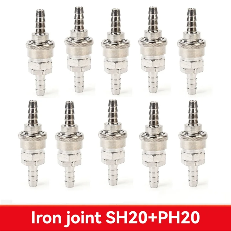 EYFL-10Set SH+PH-20 Set 8Mm Inner Diameter Pneumatic Plastic Steel Matte C-Type Self-Locking Quick Connectors